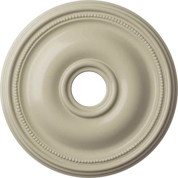 Ekena Millwork Bradford Ceiling Medallion (Canopies up to 4 3/8"), 18 1/8"OD x 3 3/4"ID x 1 1/8"P, Clear Yellow CM18BRCYF - main